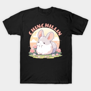 Chinchilla Chinchillin In The Summer Time - Cute Kawaii Kingdom Chinchilla Chinchillin T-Shirt